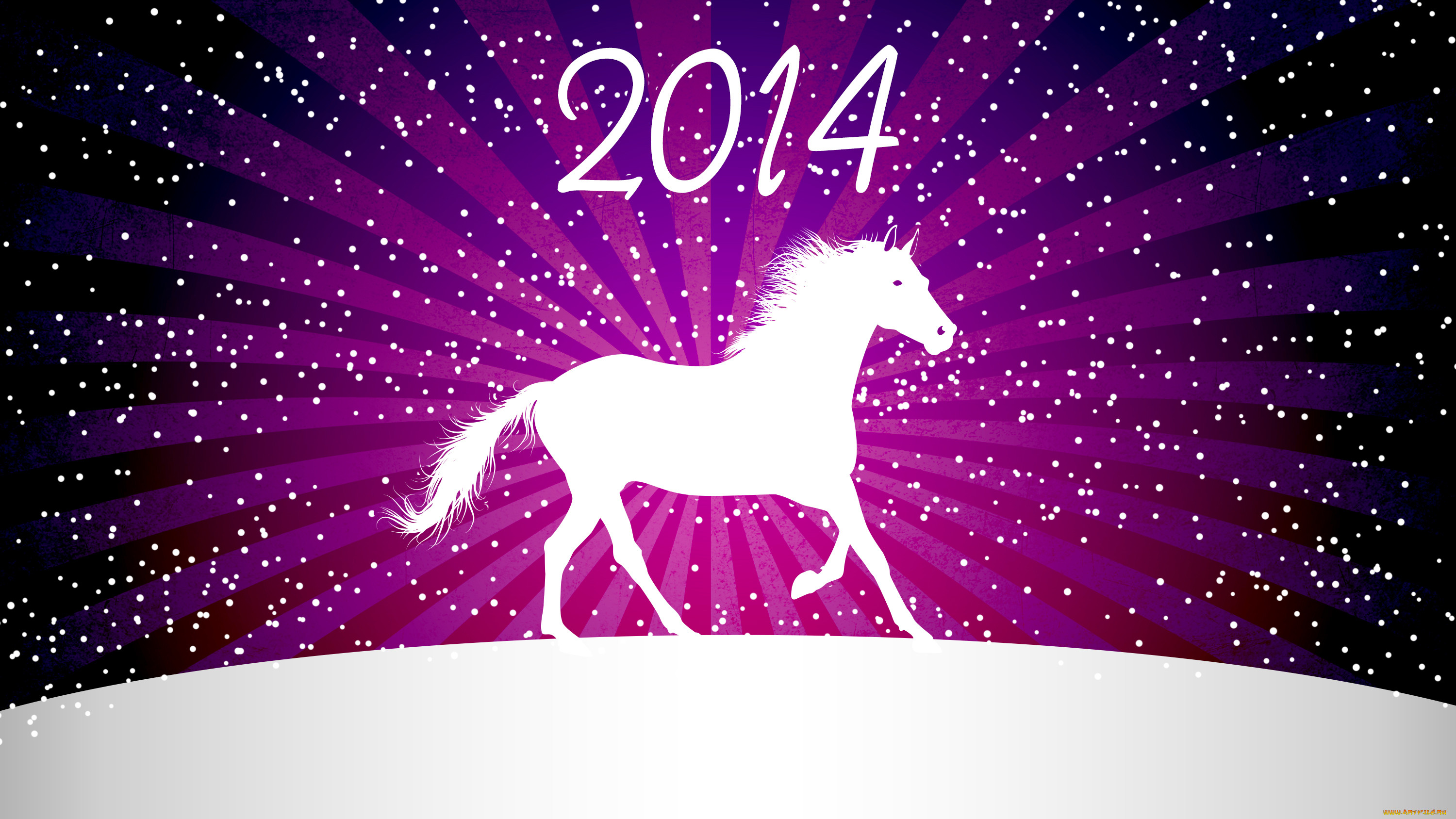 ,   ,  , horse, new, year, minimalism, snow, winter, 2014